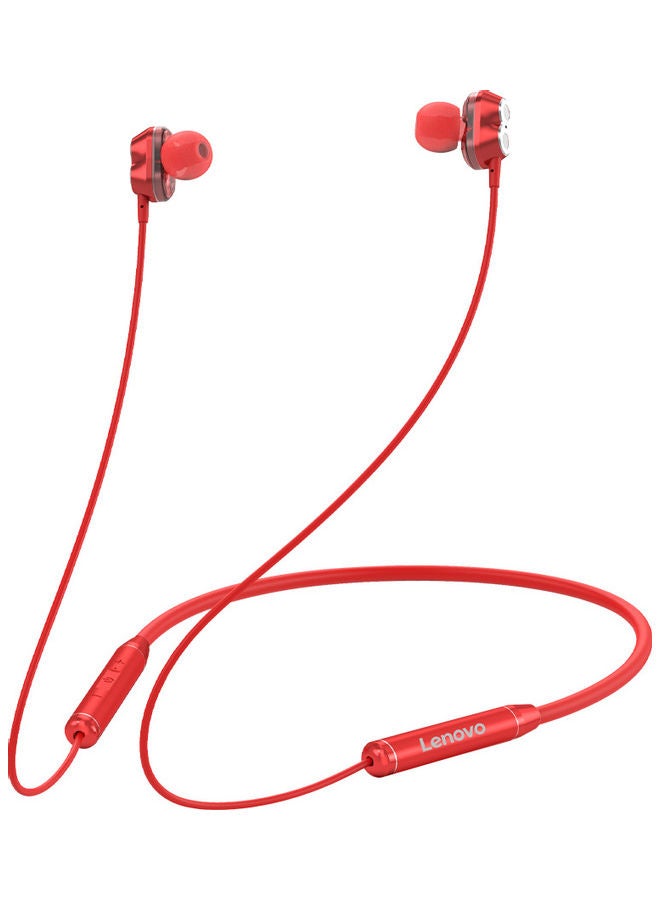 Lenovo Neckband Magnetic Earbuds Red - Image 1