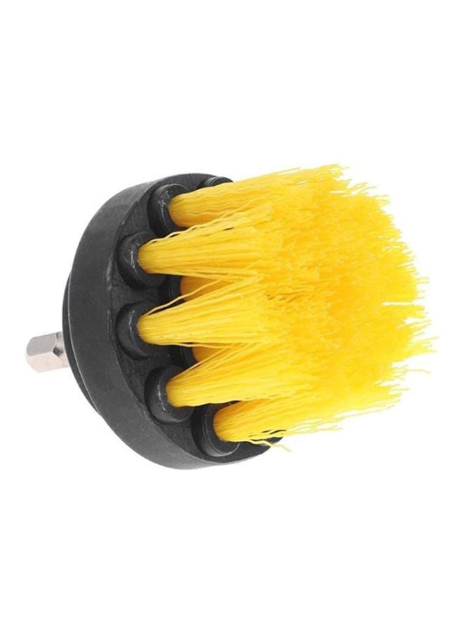 4-Piece Stiff Bristle Drill Brush Yellow/Black 20.2x16.6x12.6cm  - Image 3
