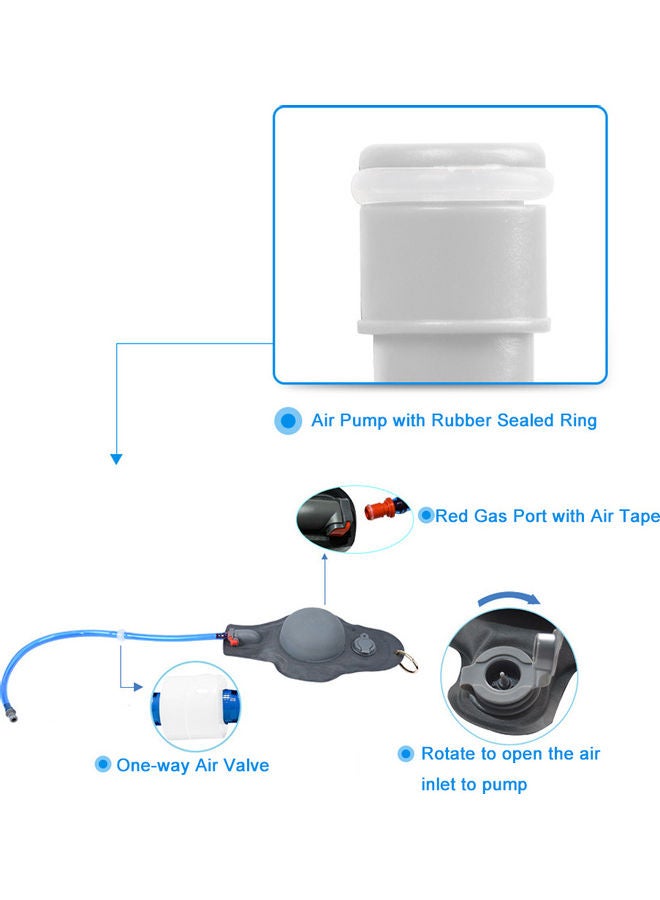 Generic 12l Portable Camping Shower Bag With Air Pump 24x19x20cm - Image 4
