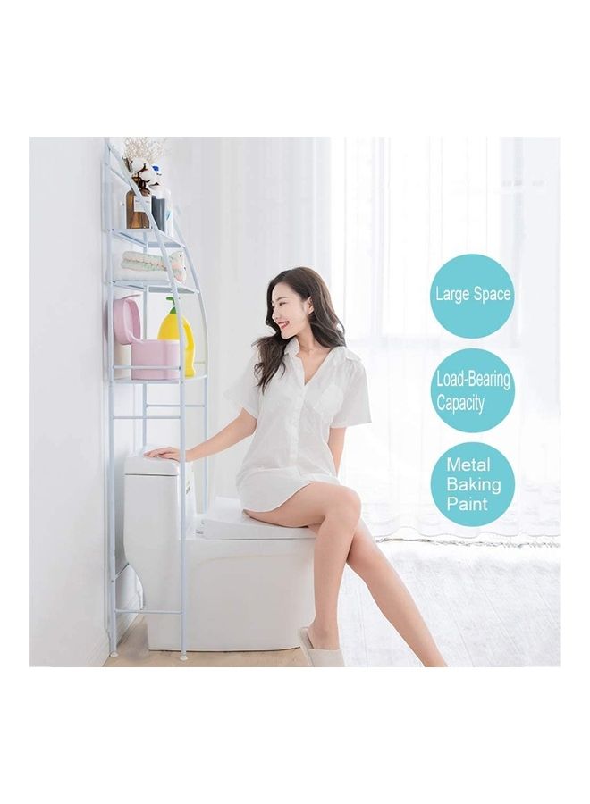 Bathroom Organizer Rack White 50×25×166cm - Image 3