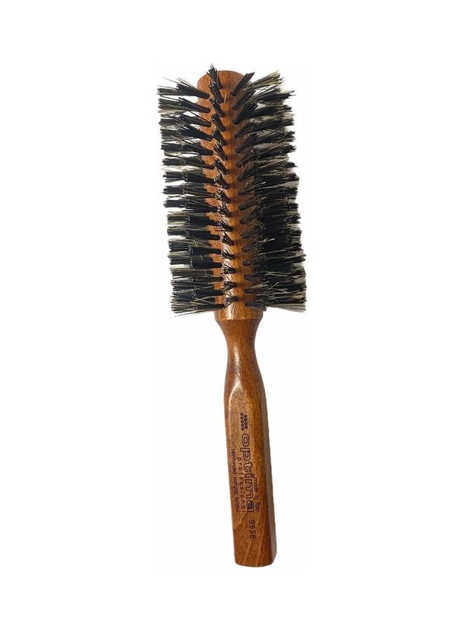 OPTIMA Professional Round Reinforced Boar Bristle Brush Brown - Image 3