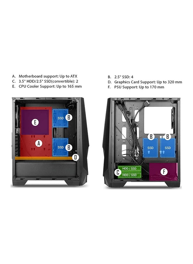 NX Series NX310, Mid Tower ATX Gaming Case
