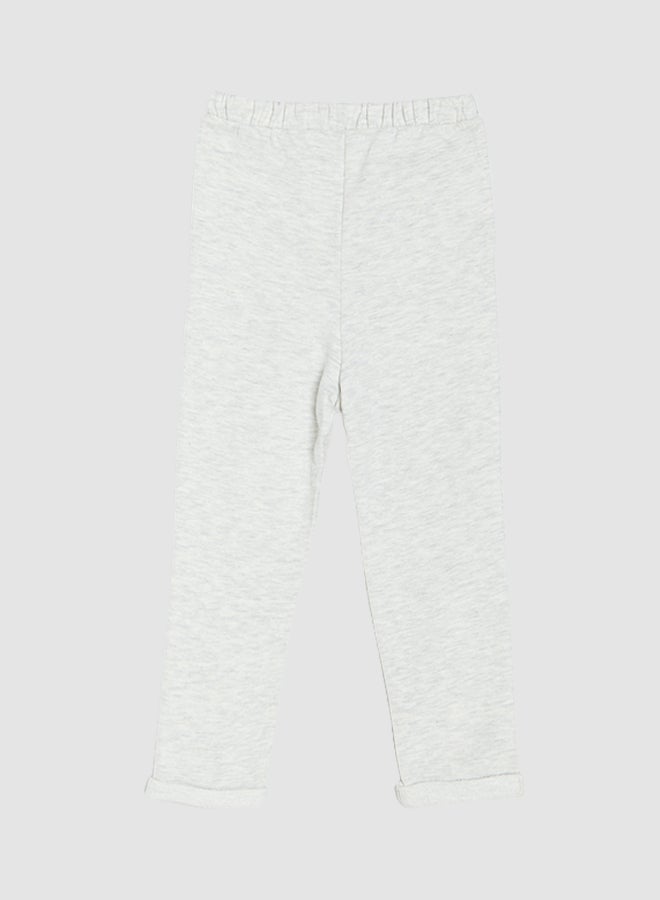 Reserved - Kids Ruffle Detail Pocket Sweatpants Light Grey - Image 1