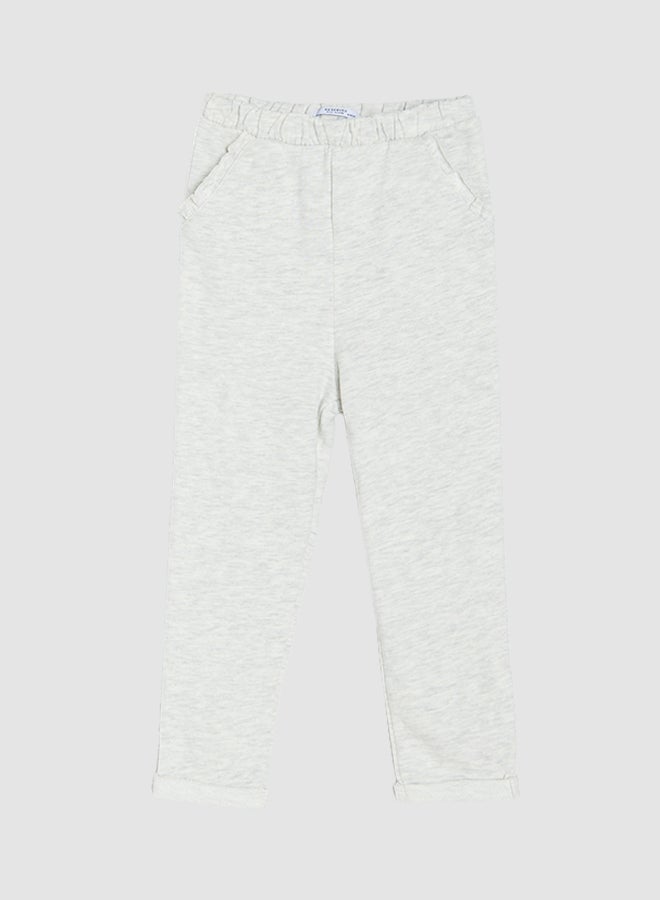 Reserved - Kids Ruffle Detail Pocket Sweatpants Light Grey - Image 1
