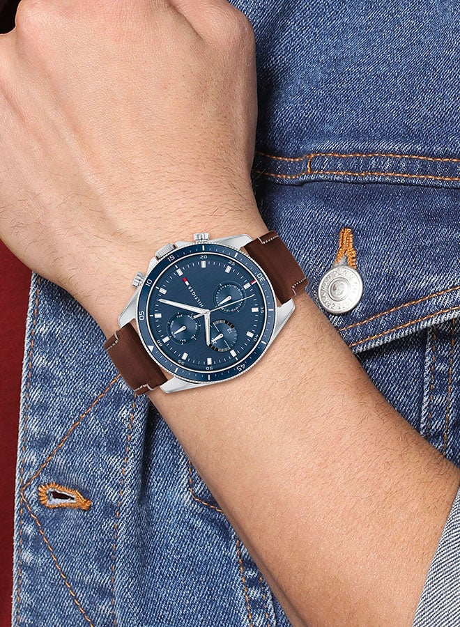 TOMMY HILFIGER Men's Leather Analog Watch-1791837  - Image 4