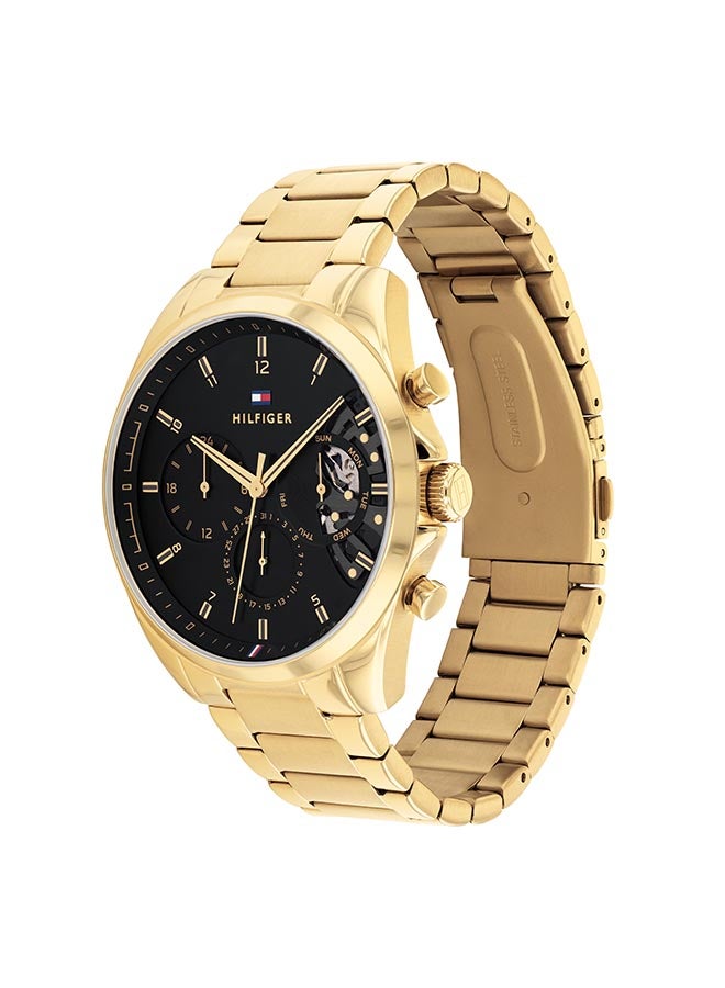 تومي هيلفيغر ساعة يد بعقارب وسوار من الستانلس ستيل طراز 1710447 للرجال - Image 3