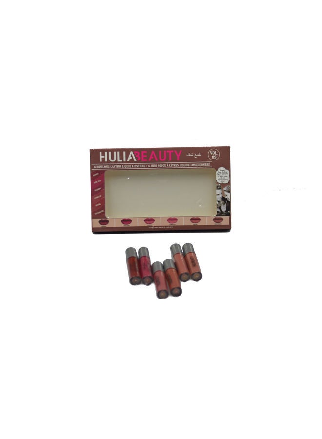 Generic 6 Mini Matte Liquid Lipgloss Set Vol 09 Multicolour  - Image 3