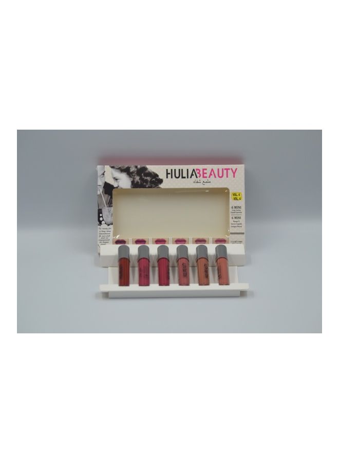 هوليا بيوتي مجموعة ملمع شفاه سائل صغير غير لامع 6، رقم 4 متعدد الألوان - Image 2