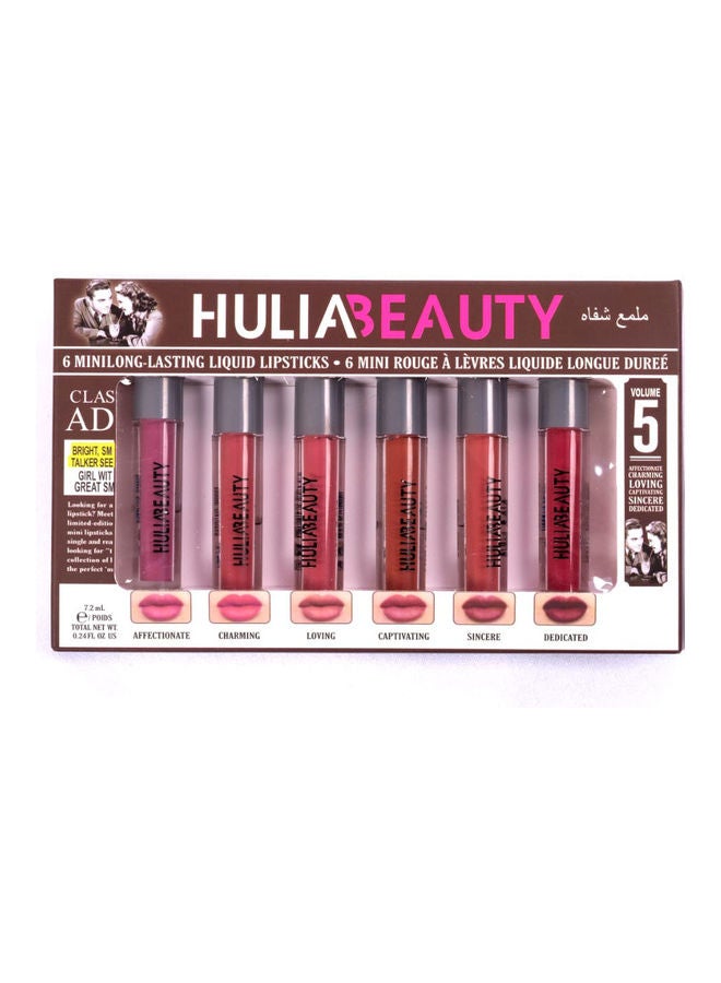 Generic 6 Mini Matte Liquid Lipgloss Set Vol 5 Multicolour  - Image 1