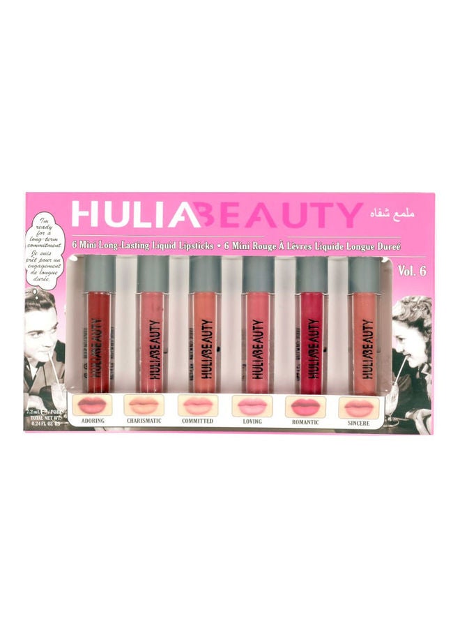 Generic 6 Mini Matte Liquid Lipgloss Set Vol 6 Multicolour  - Image 1