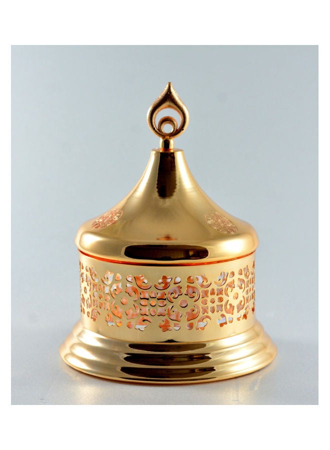 Candy Bowl With Cover Gold 15.5cm - Image 1