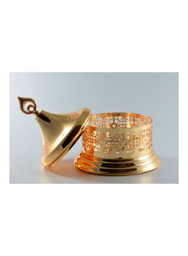 Candy Bowl With Cover Gold 15.5cm - Image 2