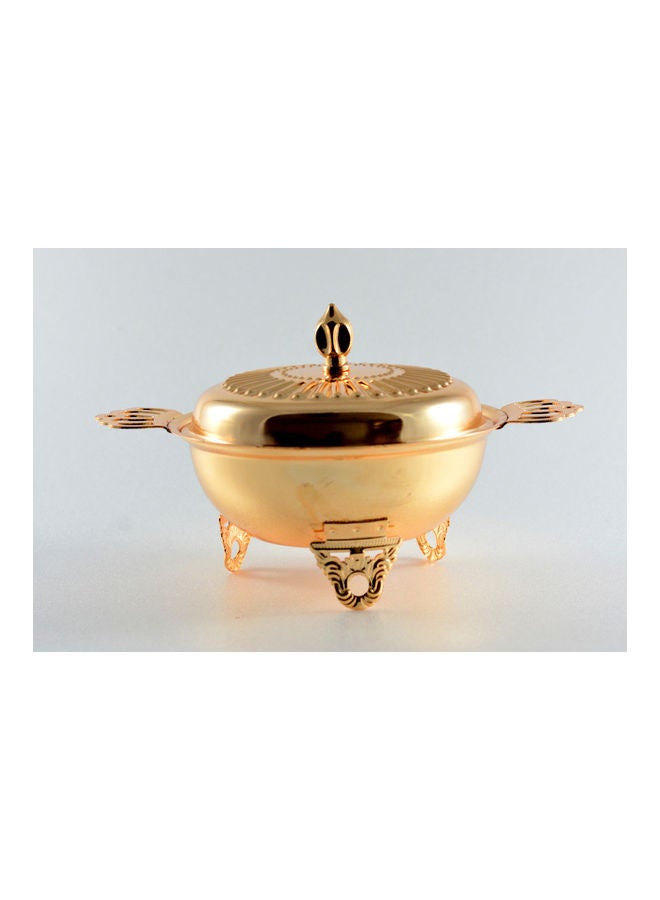 Date Bowl With Cover Gold 14.1cm - Image 2
