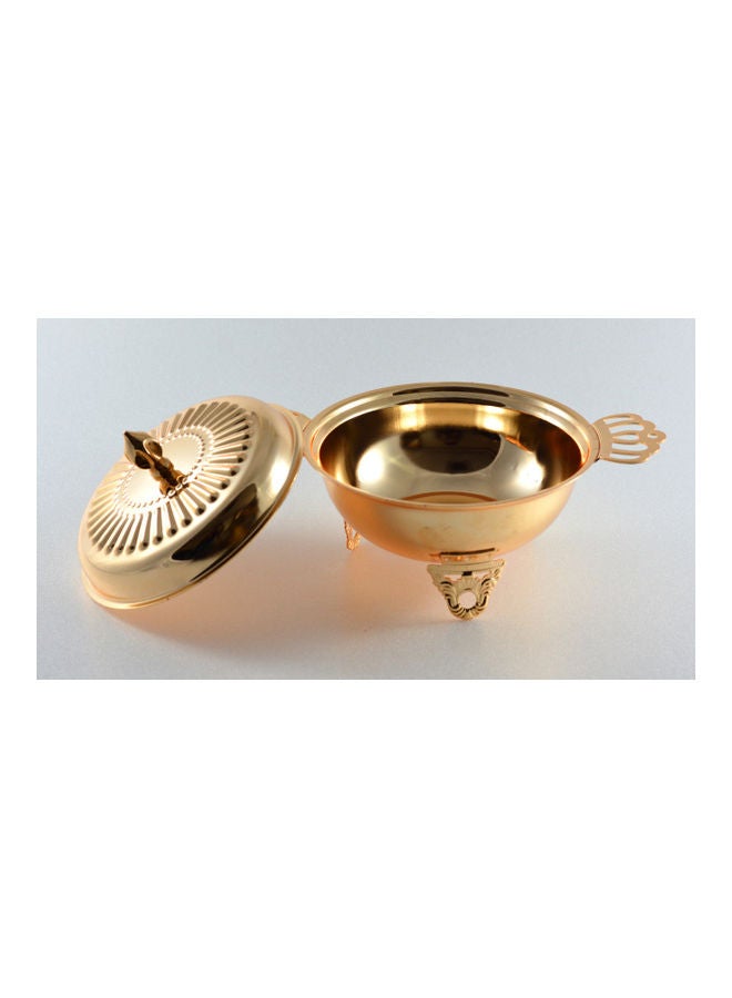 Date Bowl With Cover Gold 14.1cm - Image 3