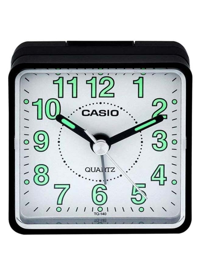 CASIO - Square Shape Analog Alarm Clock Black 5.7 x 5.7 x 3.3cm - Image 1