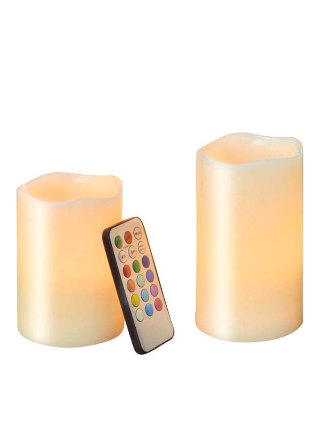 Cool Baby 3-Piece Candle Light Set With Remote Control Beige/White 7.5 x 10cm - Image 3