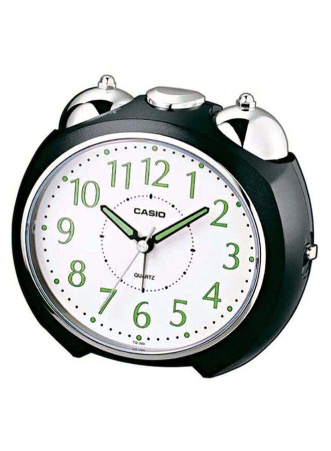 CASIO - Desk Analog Alarm Clock Black/Silver 13 x 11.6 x 9cm - Image 1