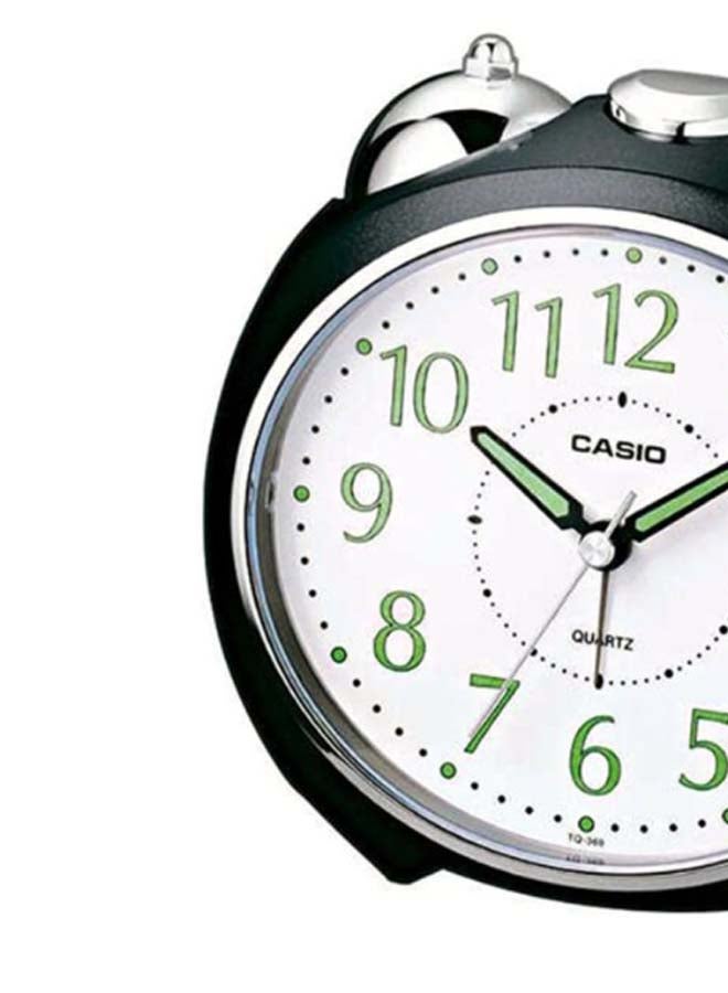 CASIO - Desk Analog Alarm Clock Black/Silver 13 x 11.6 x 9cm - Image 1