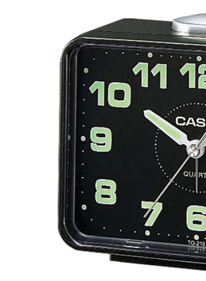 CASIO Rectangle Shape Analog Alarm Clock Black/Silver 3.94 x 3.94 x 3.94inch  - Image 2