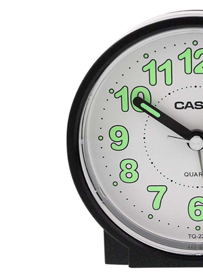 CASIO - Desk Analog Alarm Clock Black/White - Image 1