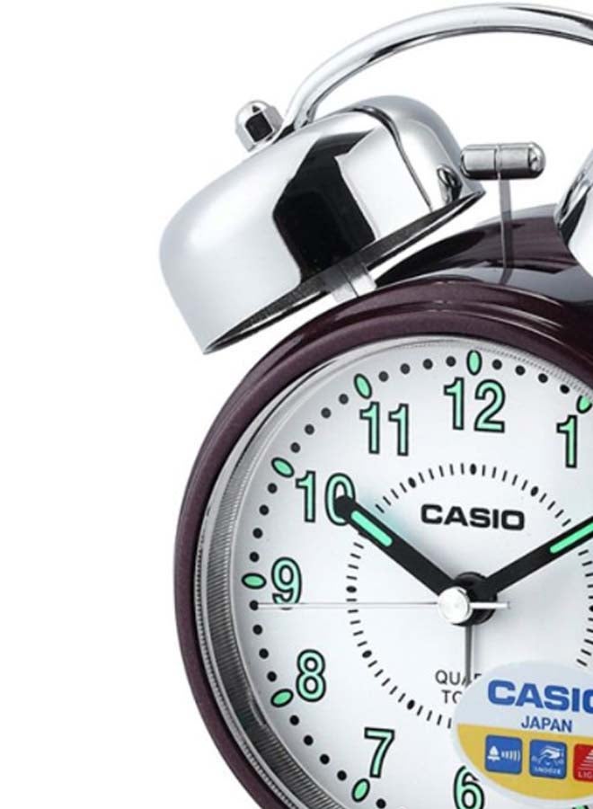 CASIO Table Analog Alarm Clock Brown/Silver  - Image 2