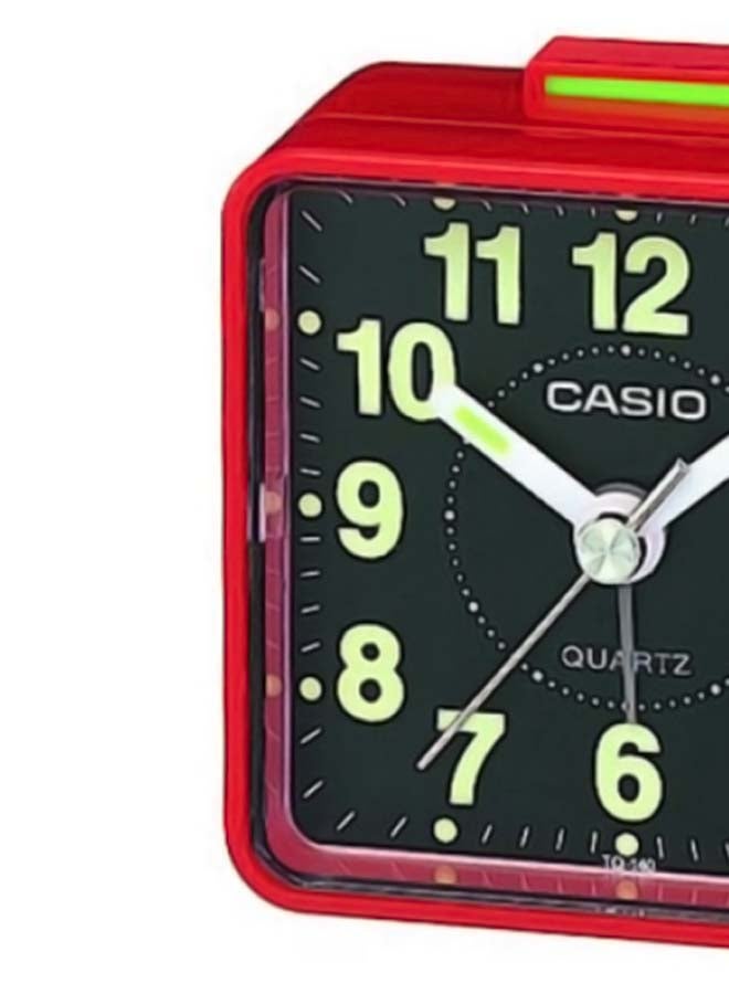 CASIO - Square Shape Analog Alarm Clock Red 5.7 X 5.7 X 3.3cm - Image 1