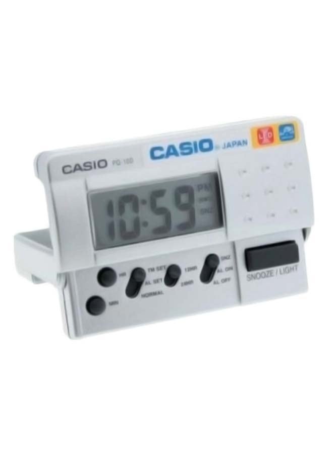 CASIO Table Digital Alarm Clock With LED Light White - Image 1