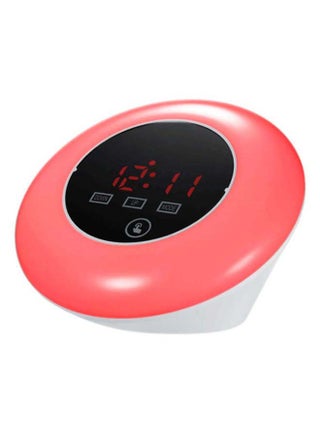 ساعة منبه رقمية تعمل باللمس بإضاءة LED ومزودة بمرآة أحمر/أبيض - v1615194713/N18285328A_1