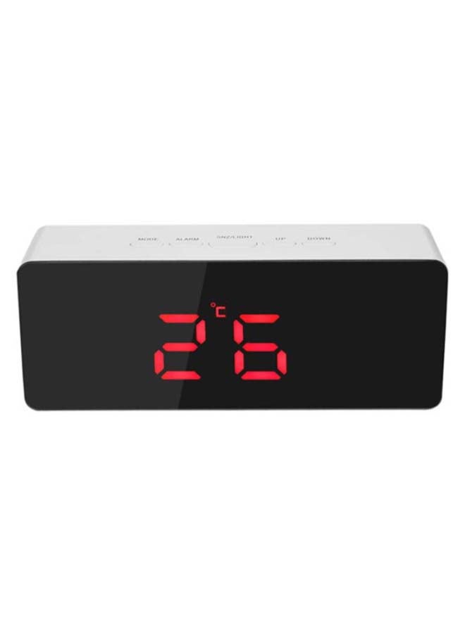 Decdeal - Multi-Functional LED Digital Alarm Clock White - Image 1
