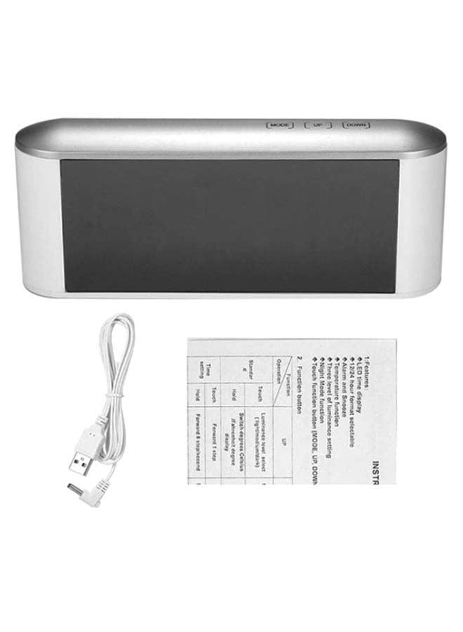 Decdeal - Multi-Functional LED Digital Alarm Clock White/Black - Image 1