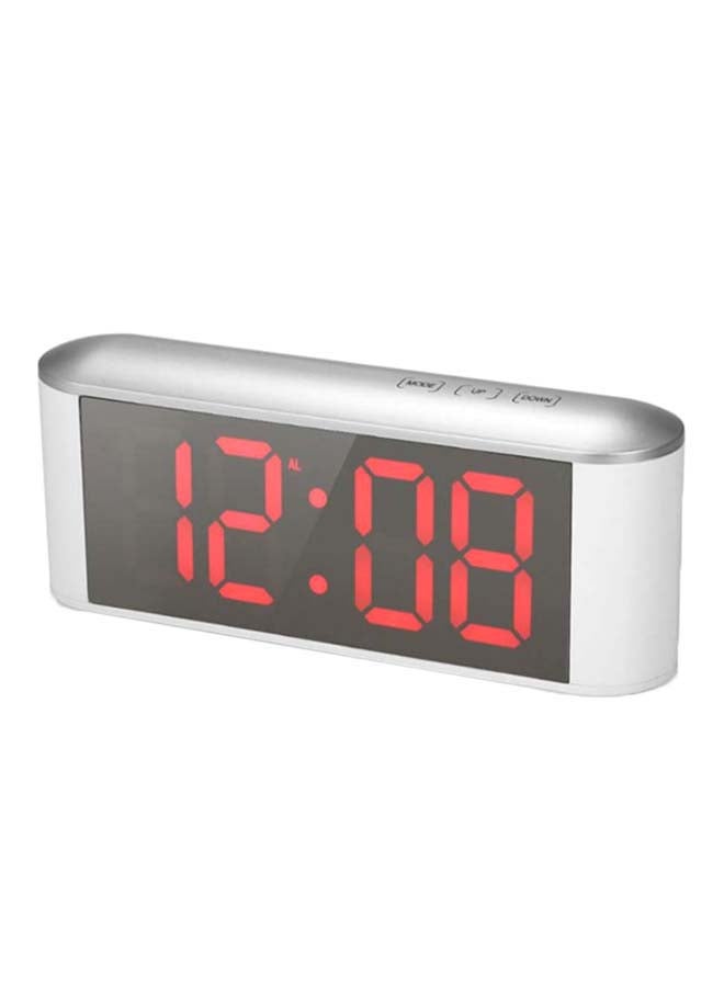 Decdeal - Multi-Functional LED Digital Alarm Clock White/Black - Image 1