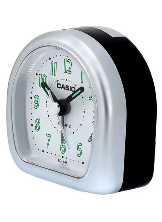CASIO Analog Alarm Desk Clock Black/White/Silver 6.1×6.1×3.2cm - Image 3