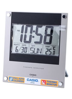 CASIO LED Digital Wall Clock Silver/Black/Grey 22 x 23.5cm  - Image 2