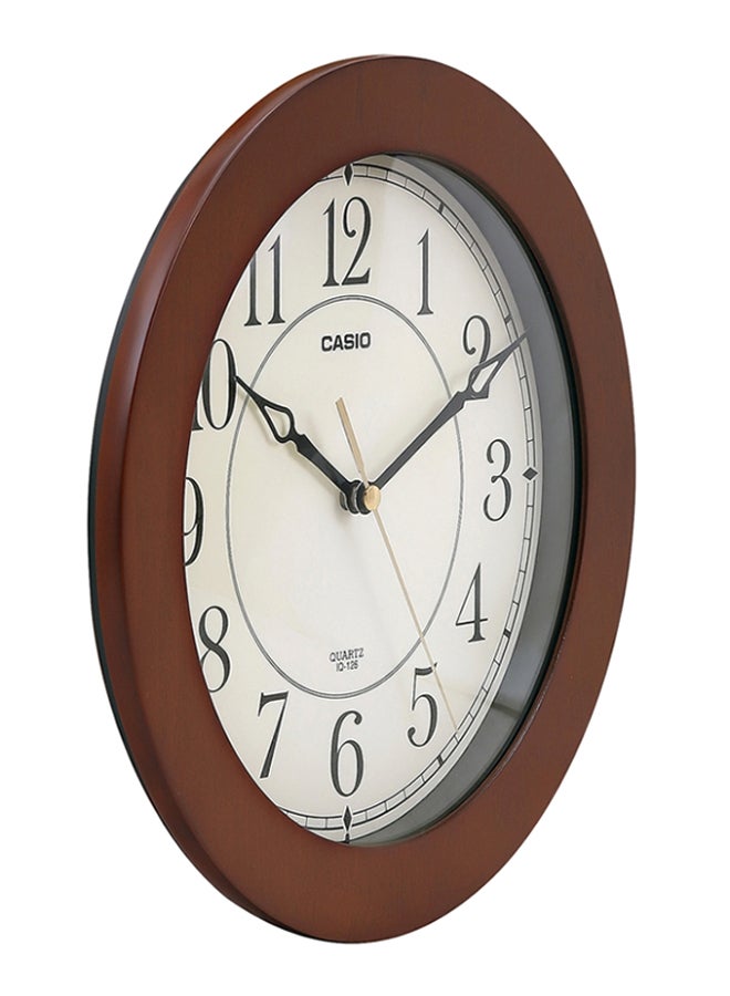 CASIO Round Shaped Analog Wall Clock Dark Brown/White/Black 26cm  - Image 2