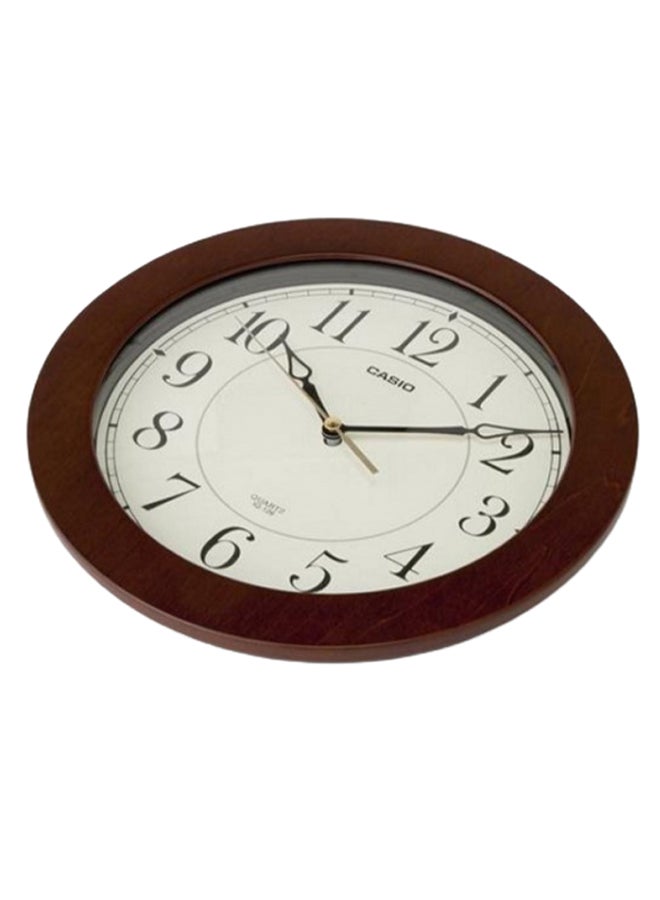 CASIO Round Shaped Analog Wall Clock Dark Brown/White/Black 26cm  - Image 3