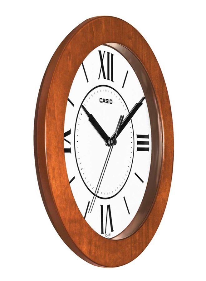 كاسيو ساعة حائط بعقارب بشكل دائري بني/أبيض/أسود - Image 2