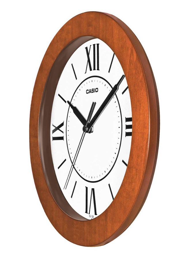 كاسيو ساعة حائط بعقارب بشكل دائري بني/أبيض/أسود - Image 3