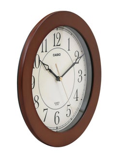 CASIO Round Shaped Analog Wall Clock Brown/White/Black 26cm  - Image 3