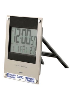 CASIO Square Shaped Digital Wall Clock Silver/Black/Grey  - Image 2