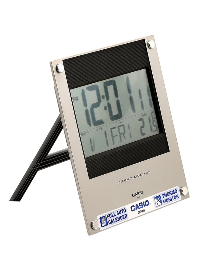 CASIO Square Shaped Digital Wall Clock Silver/Black/Grey - Image 3