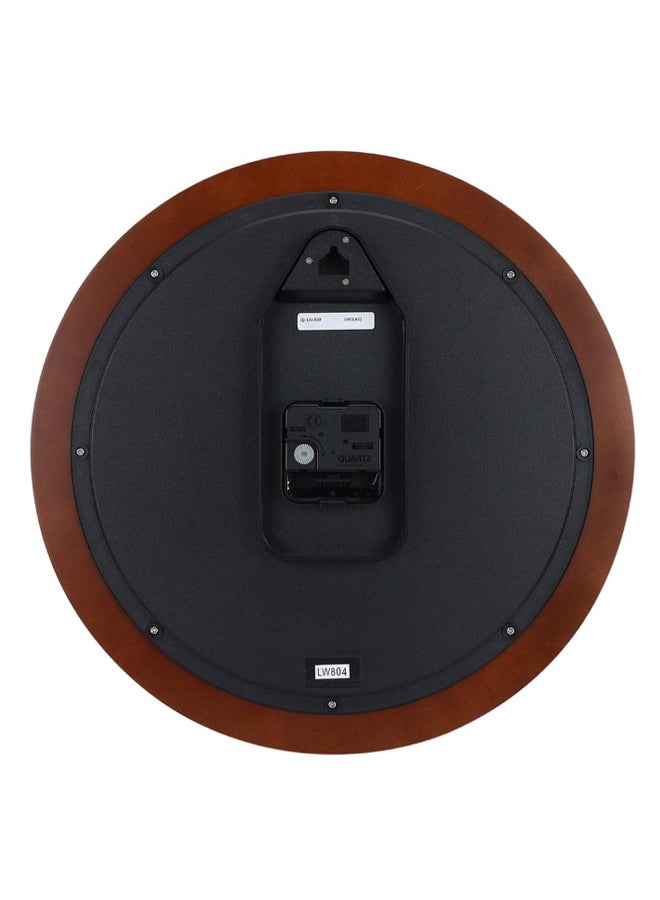 CASIO Round Shaped Analog Wall Clock Brown/White/Black 35.6 x 3cm - Image 4