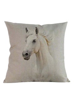Sharpdo Long Lasting Luxurious Ultra Soft Decorative Printed Cushion Cover White 45x45cm 