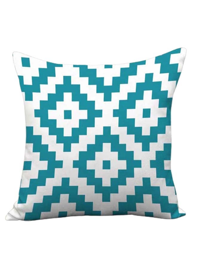 Sharpdo Decorative Printed Pillowcase Blue/White 45 x 45cm 