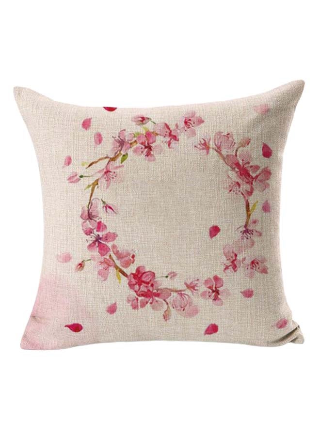 Sharpdo Decorative Printed Pillowcase Pink 45 x 45cm 