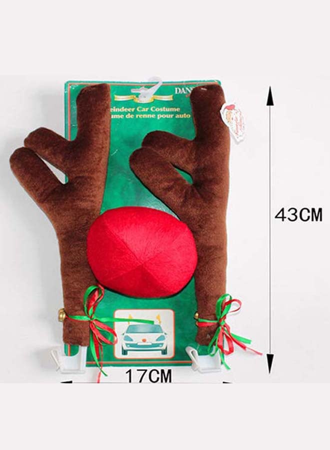 بيوينتي زينة احتفالية للسيارة بني/أحمر/أخضر 43 x 14سم - Image 2