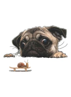 3D Puppy Toilet Seat Sticker Brown/Black 30 x 20cm
