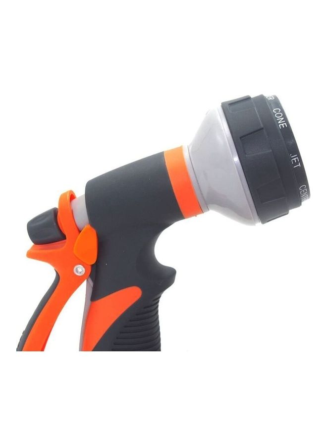 8-Pattern Water Nozzle Head Hose Sprayer Grey/Orange - Image 3