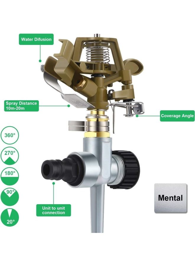 Garden Zinc Alloy Pin Rocker Sprinkler Multicolour - Image 4