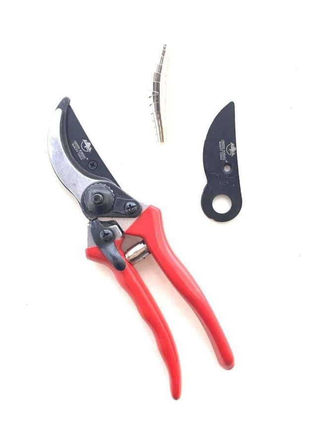 Generic - Stainless steel Pruning Shear with Extra Blade Red/Black/Silver - Image 1