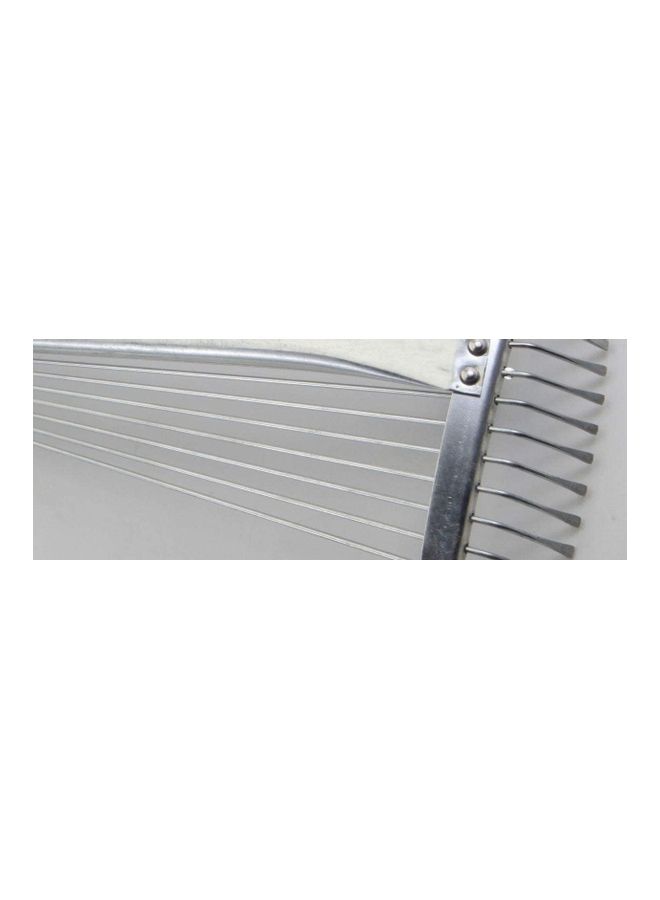 Professional Adjustable Telescopic Folding Leaf Rake Silver